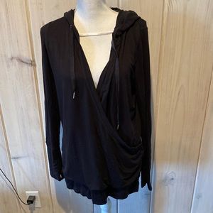 Black Calvin Klein performance quick dry sweatshirt with thumbholes